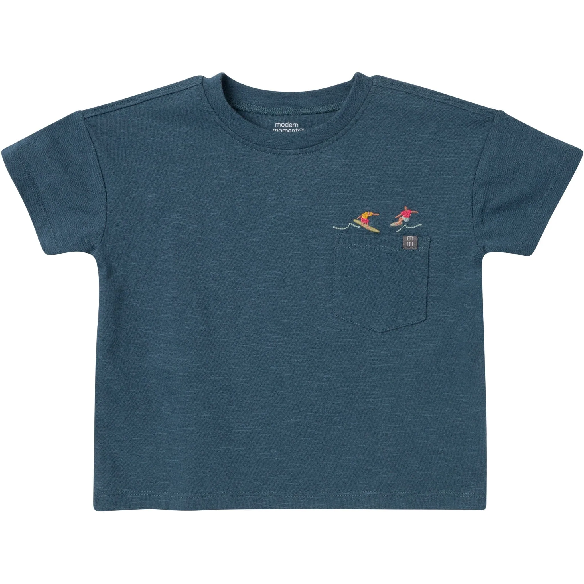 2-Piece Toddler Boys Dark Blue Top and Cargo Shorts Set