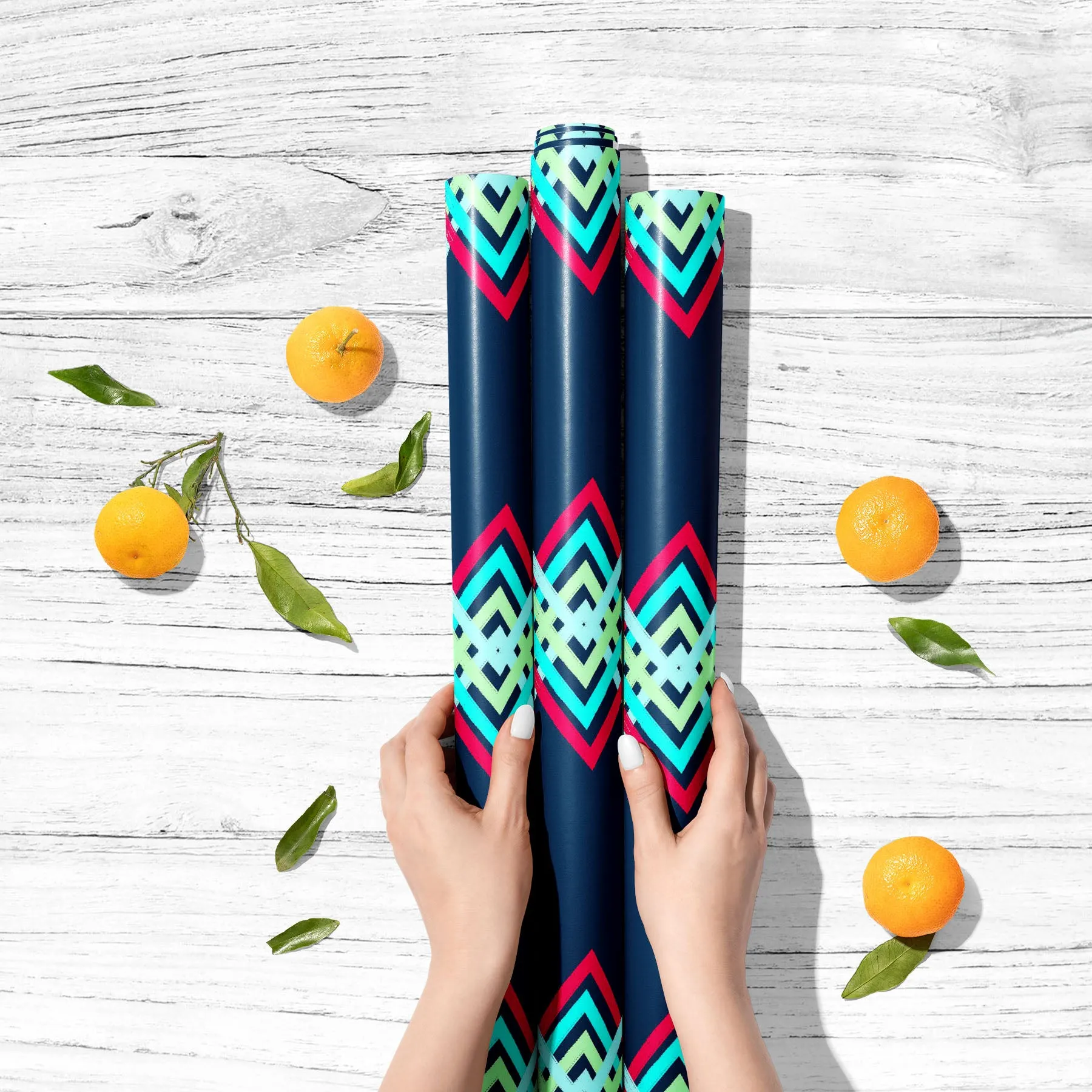 Abstract Boho Chevron Art & Craft Gift Wrapping Paper