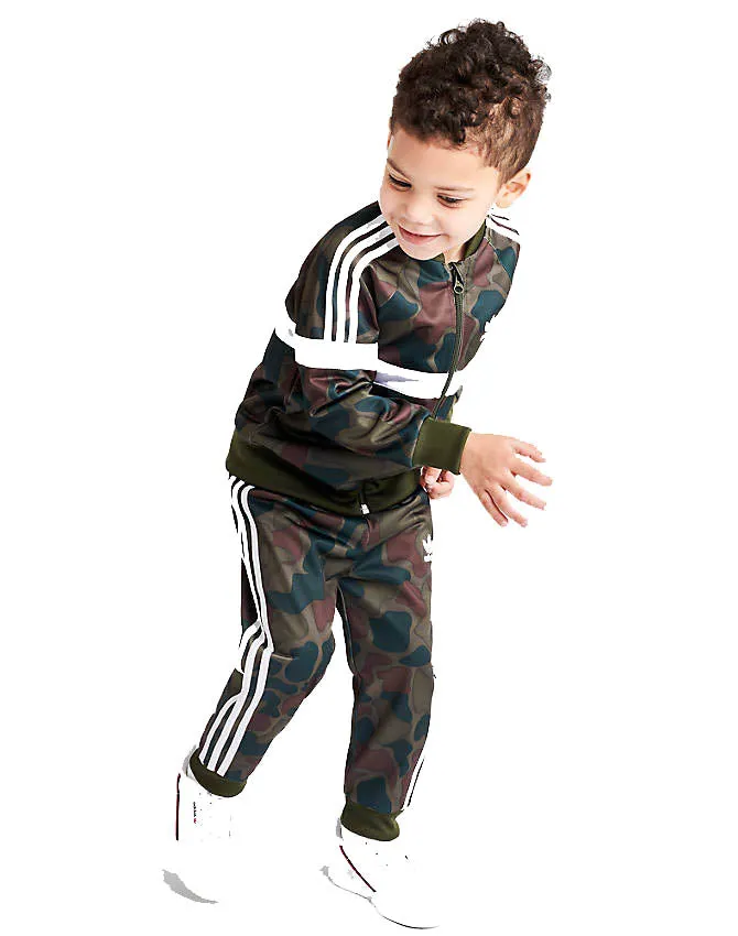 Adidas Orginals Toddlers Full Zip Track Suit Camo Multicolor