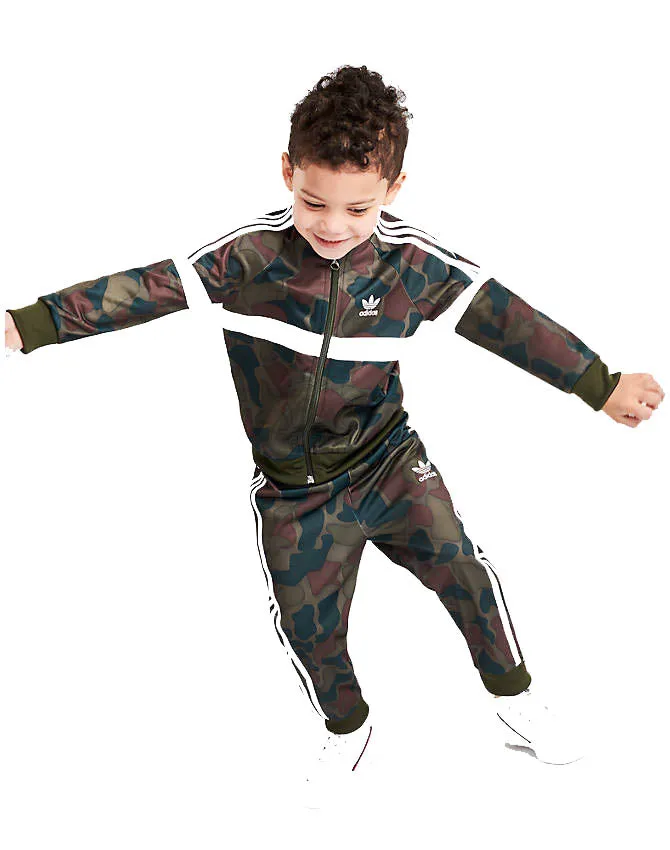 Adidas Orginals Toddlers Full Zip Track Suit Camo Multicolor
