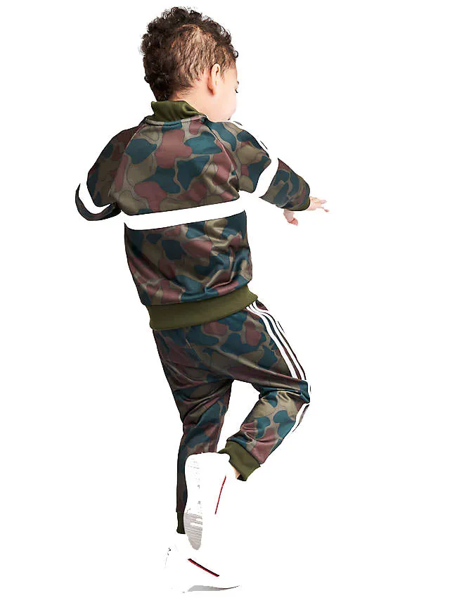 Adidas Orginals Toddlers Full Zip Track Suit Camo Multicolor