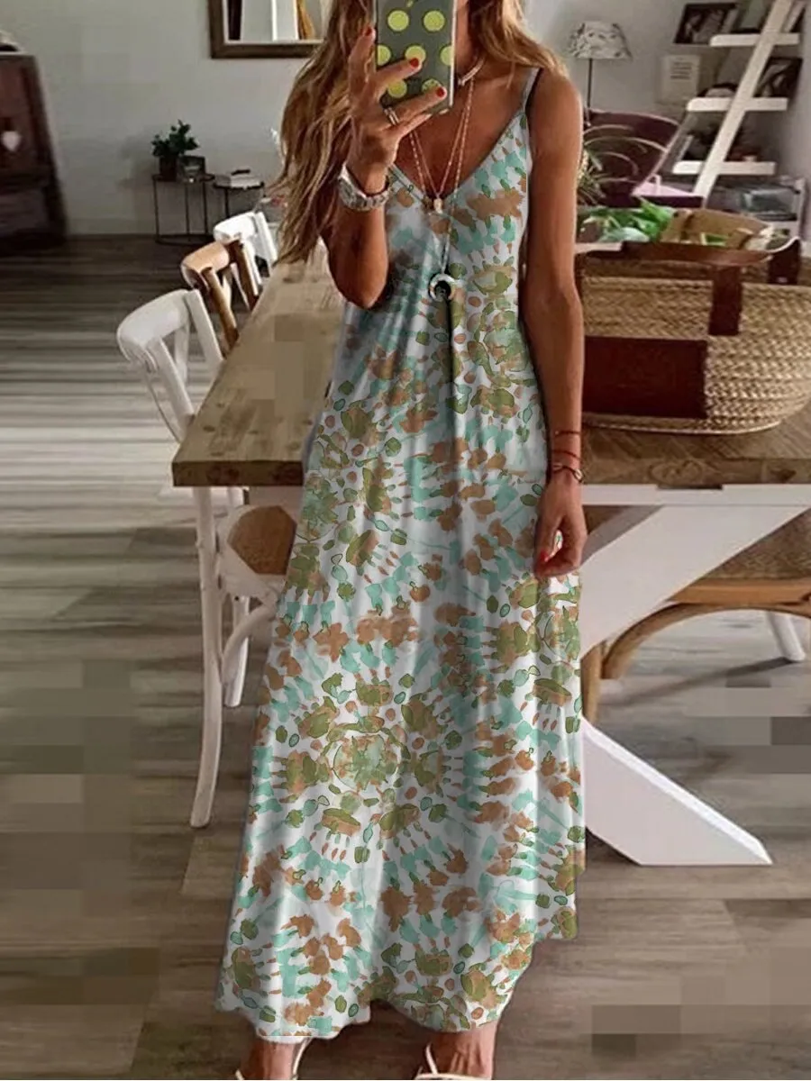 Amsoin Colorful Printed Dress