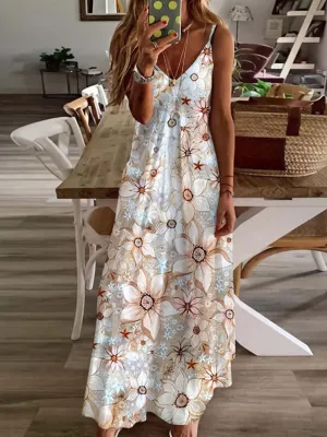 Amsoin Colorful Printed Dress