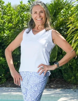 AnaClare Kitty White Tank Top