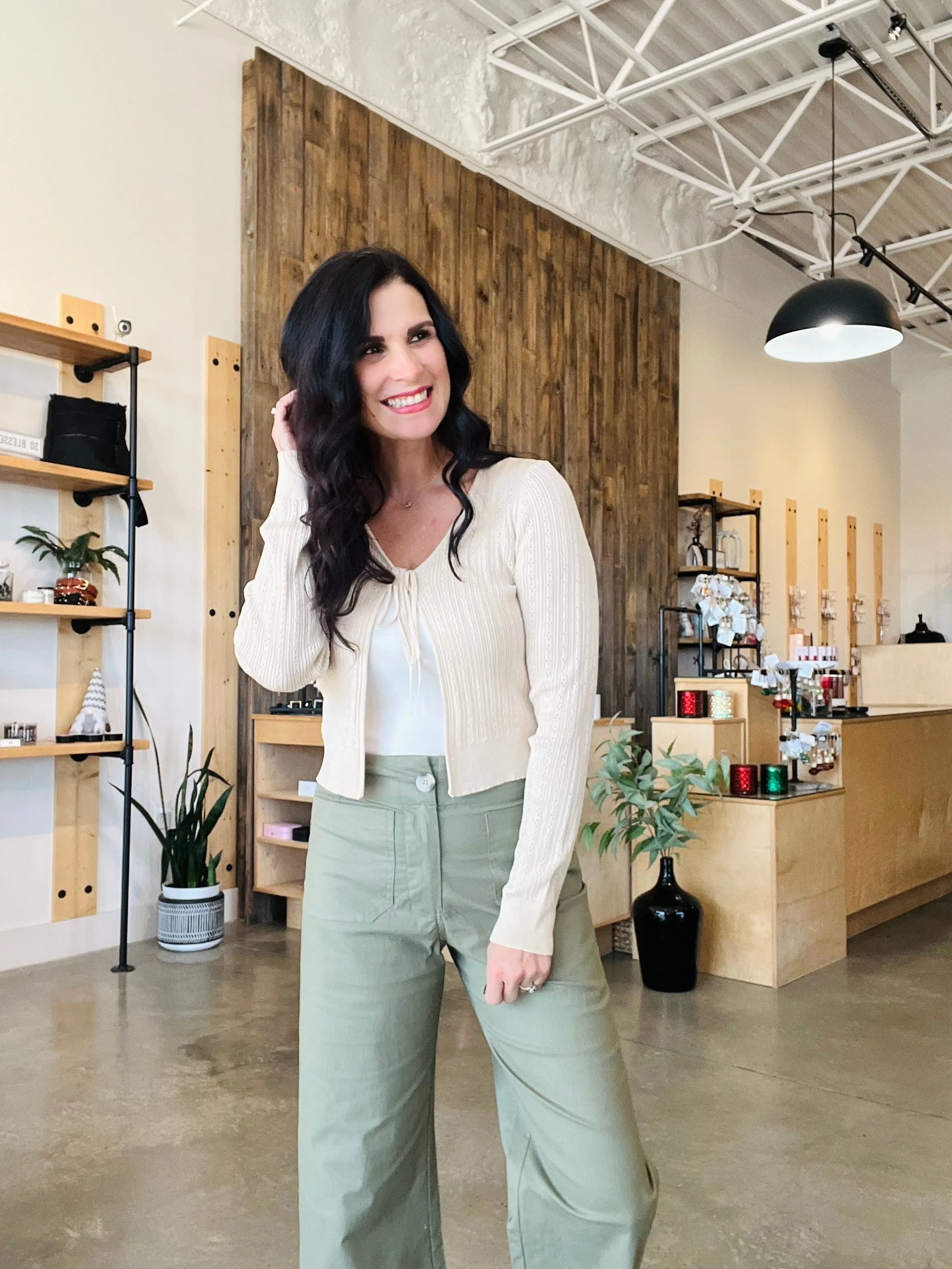 Ankle Wide Pant - Olive