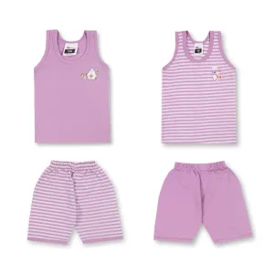Baby Sandos Pack Of 2 Stripes Purple - Sunshine