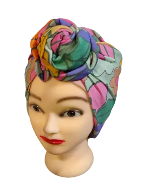BETTY BOO WIRED TURBAN WRAP | Linen Florals
