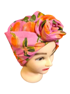 BETTY BOO WIRED TURBAN WRAP | Linen Peach | Pink