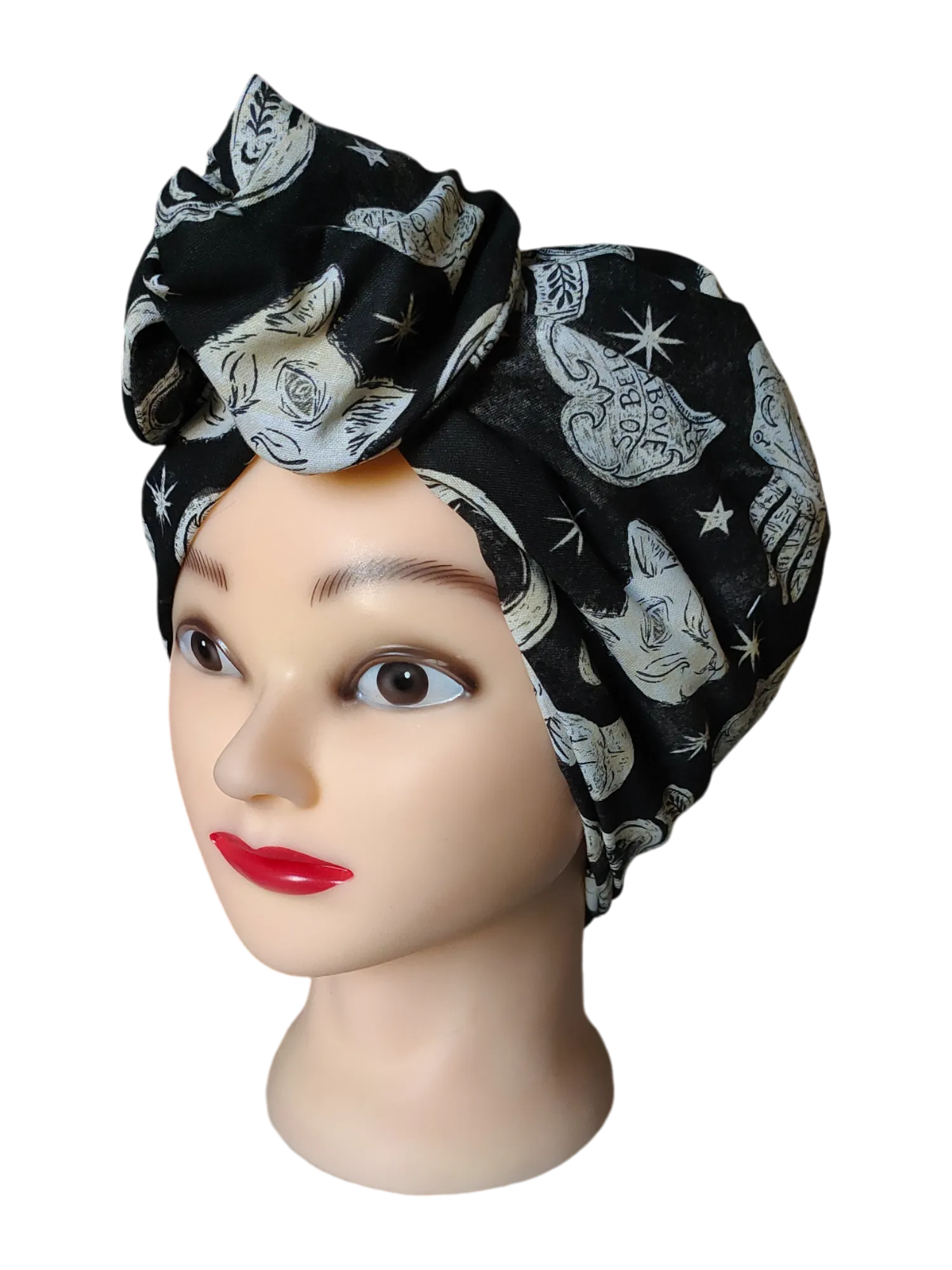 BETTY BOO WIRED TURBAN WRAP | Witchy | Black