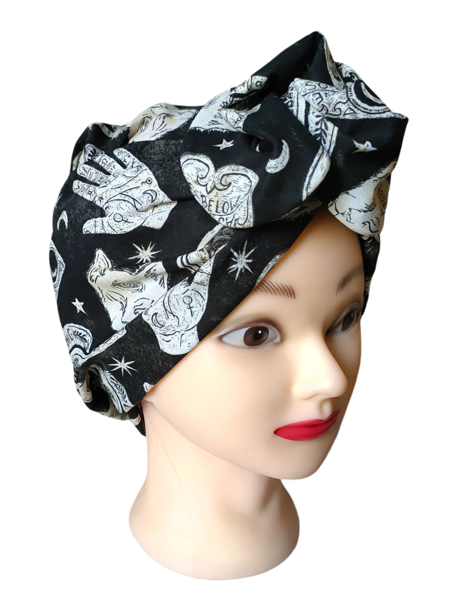 BETTY BOO WIRED TURBAN WRAP | Witchy | Black
