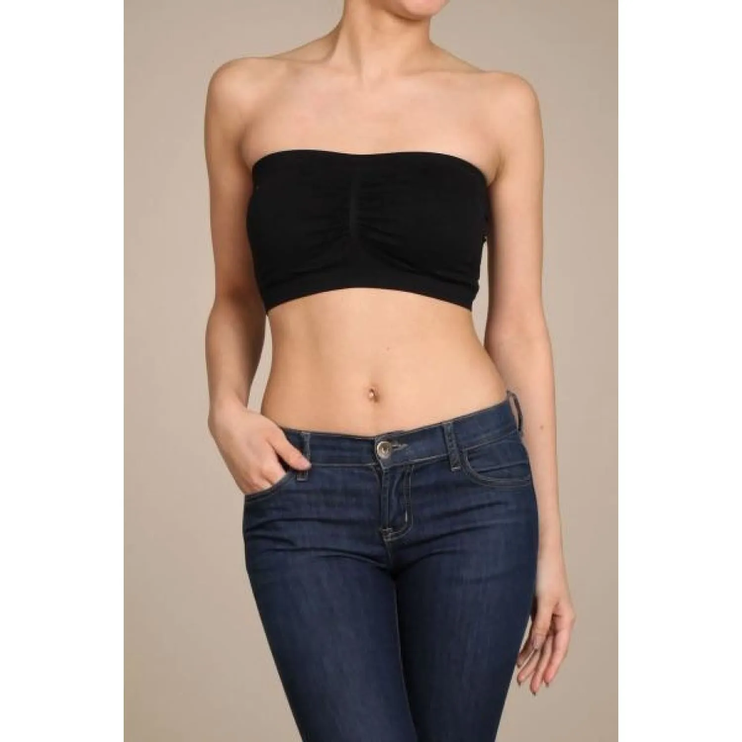 Black Bandeau Bra