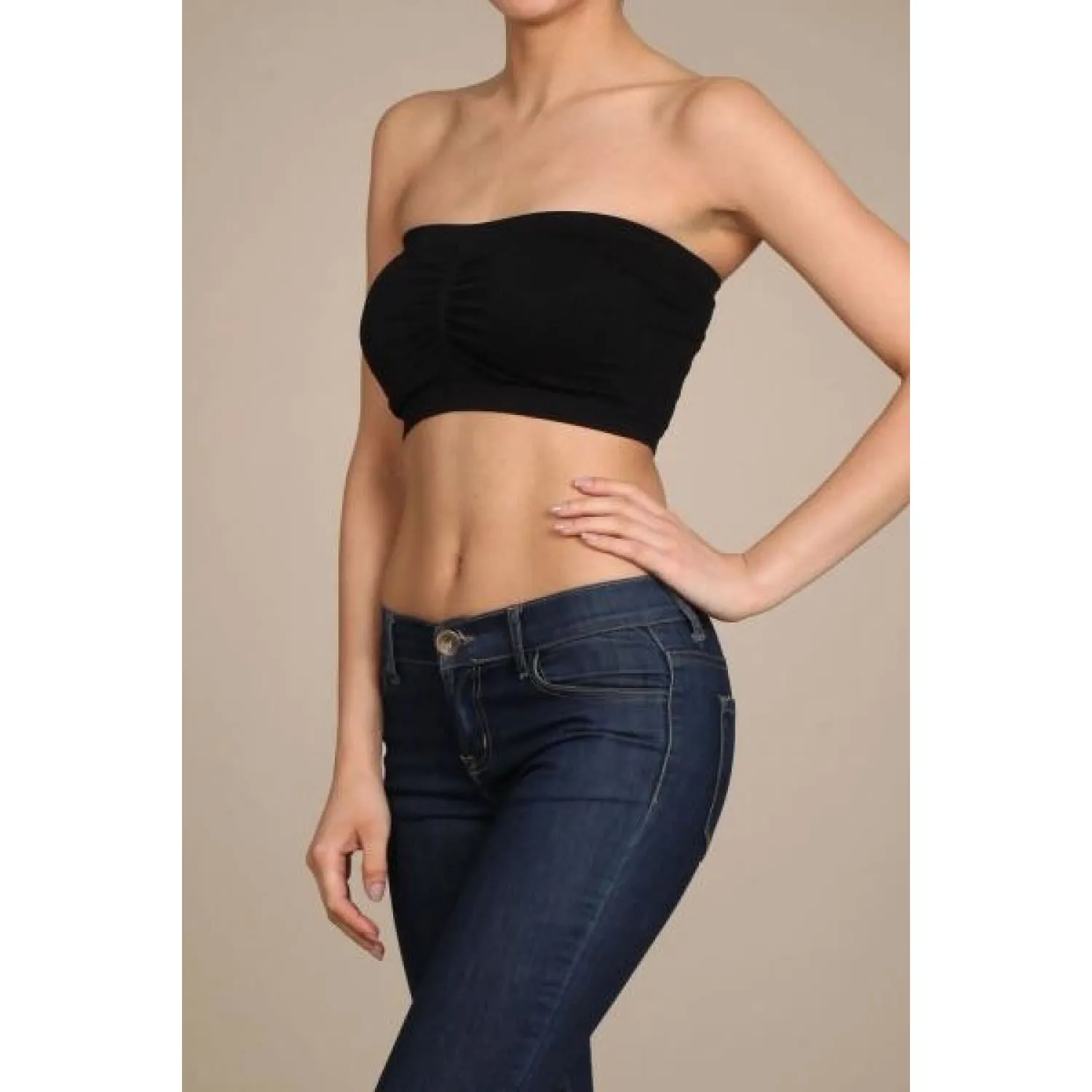 Black Bandeau Bra