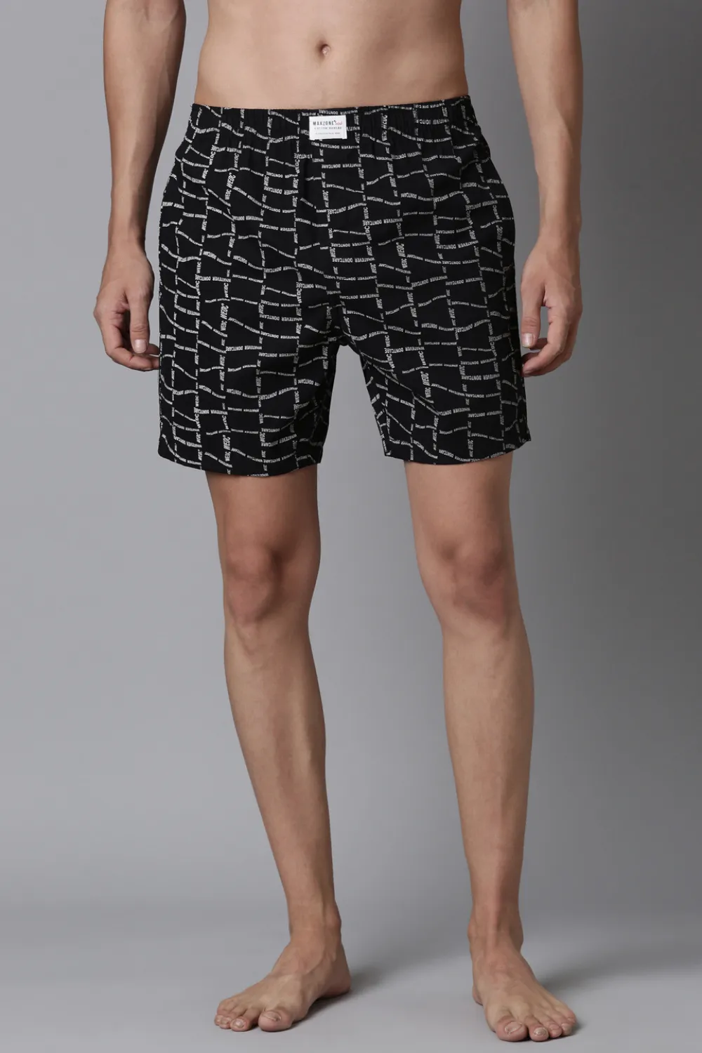 Black Printed, Dark-Tan Printed & Beige Printed 365 Boxers Triplet Combo