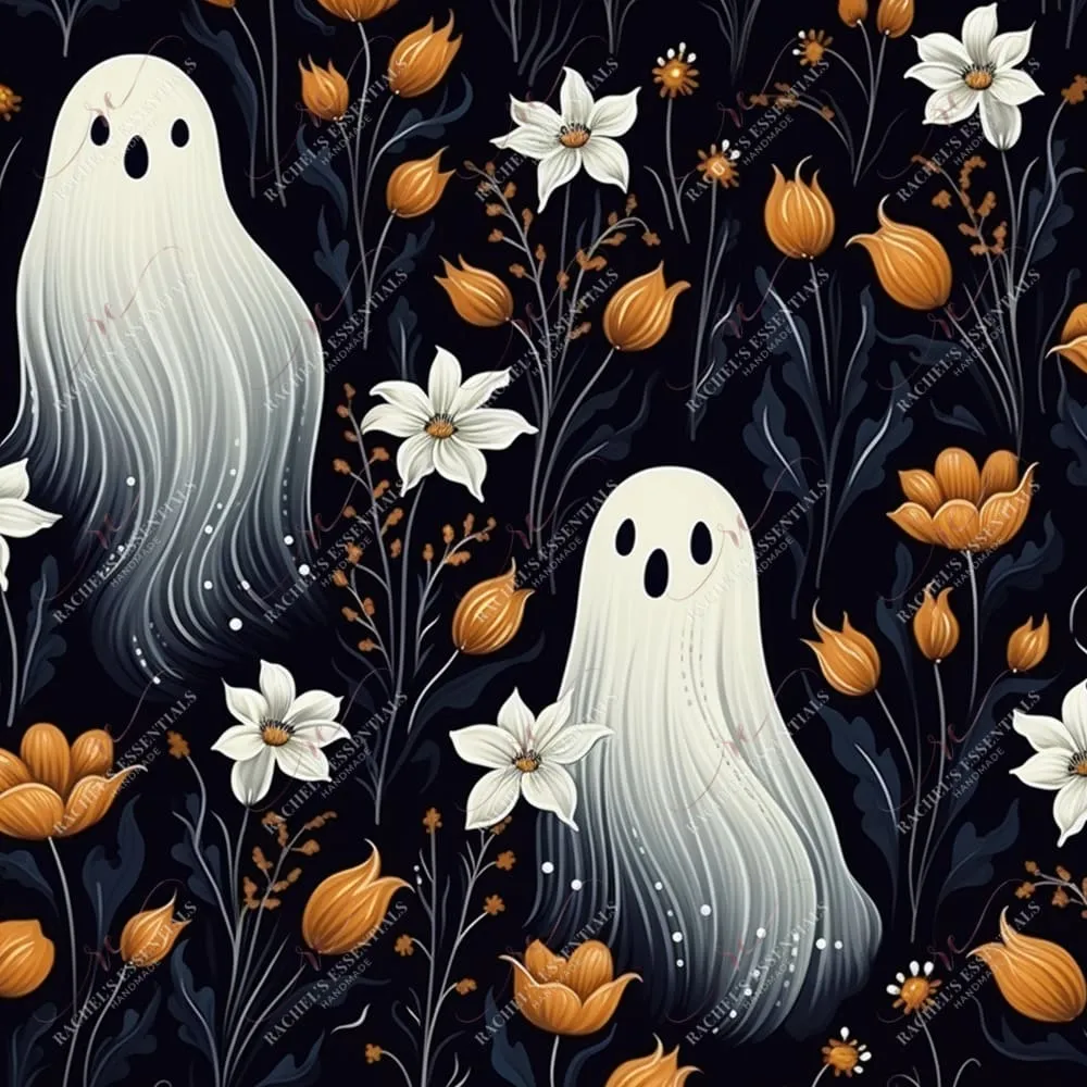 Boho floral ghost 10 - vinyl wrap seamless