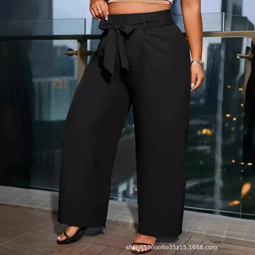 Casual Versatile Wide Leg Plus Size Pants