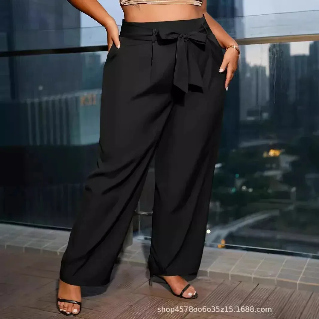 Casual Versatile Wide Leg Plus Size Pants