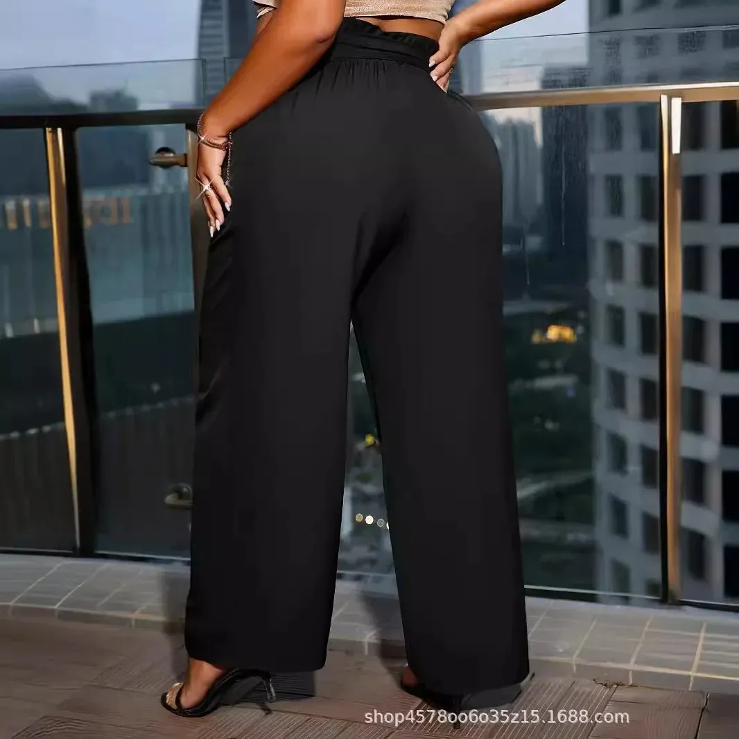 Casual Versatile Wide Leg Plus Size Pants
