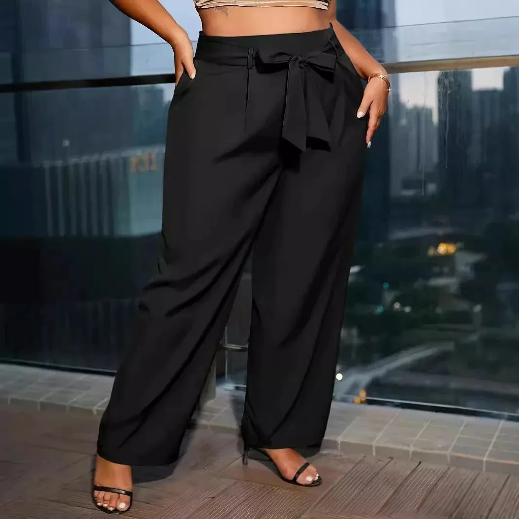 Casual Versatile Wide Leg Plus Size Pants