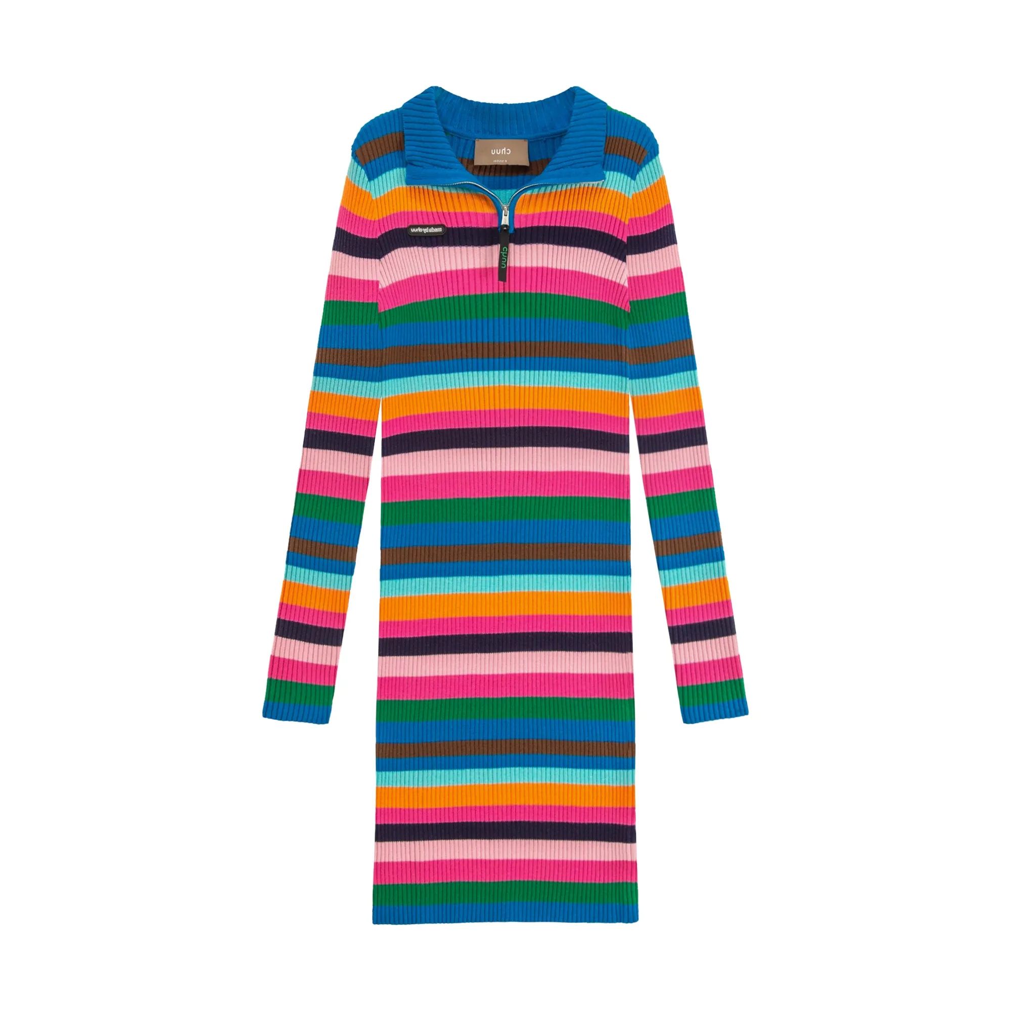 Colorful Skies Rainbow Striped Knit Dress