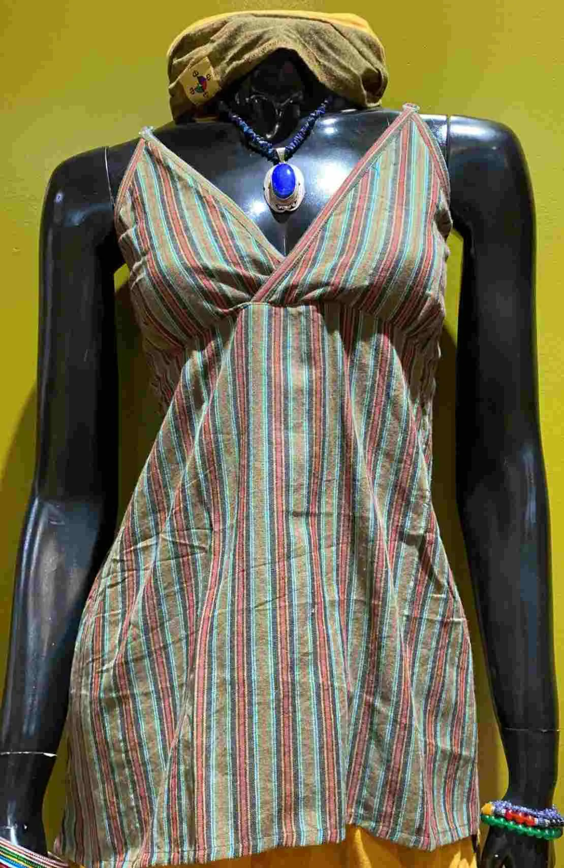 Cotton Spaghetti Strap Tank Top – Prepack of 4 Sizes - Stripes
