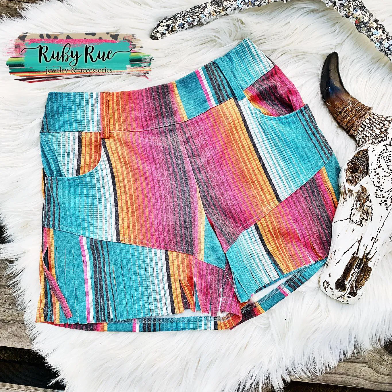 Crazy Train Fringe Shorts