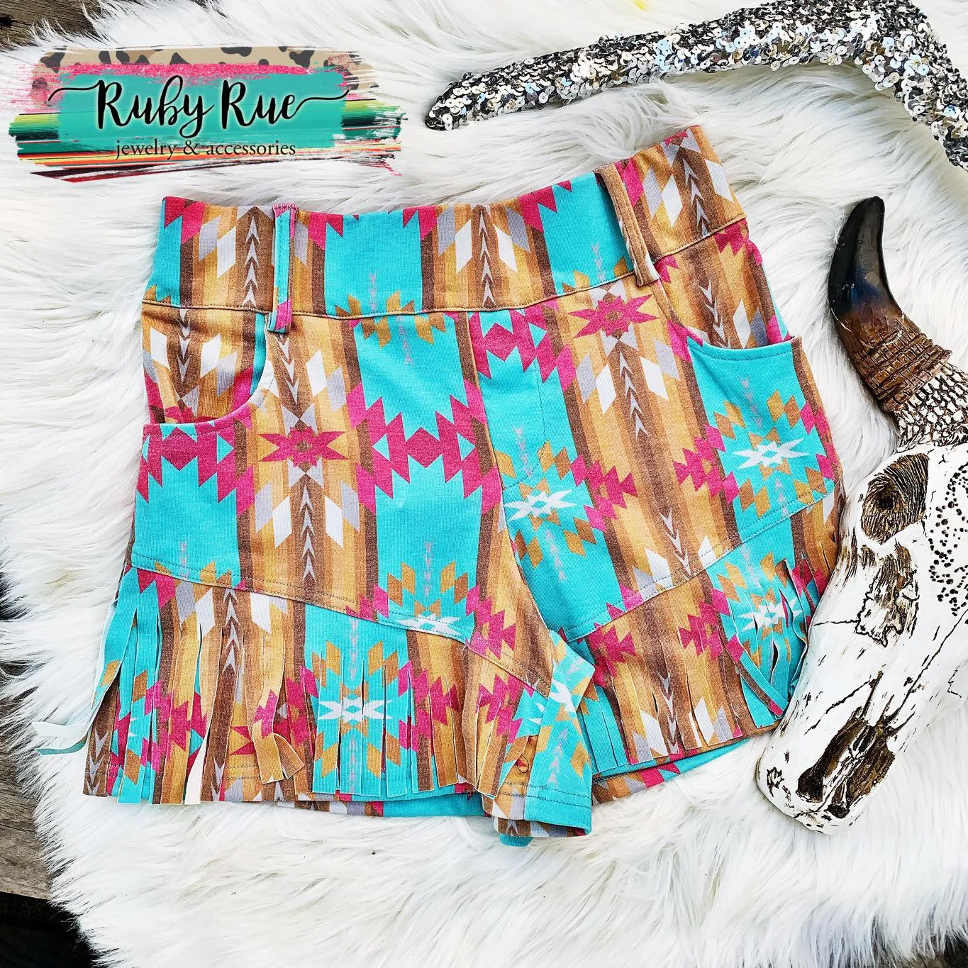 Crazy Train Fringe Shorts