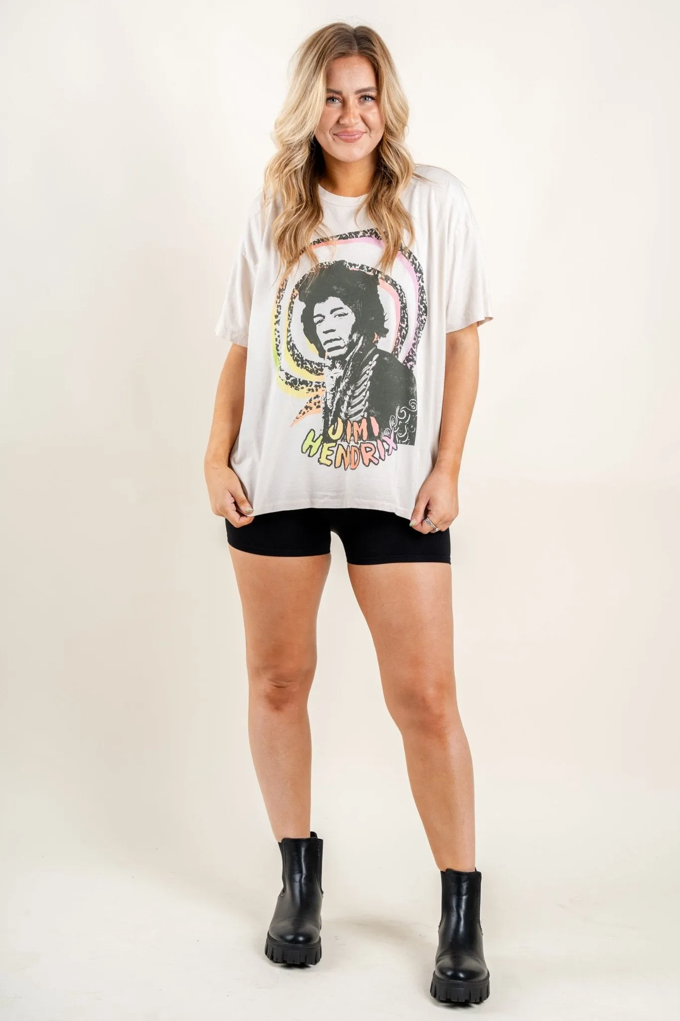 DayDreamer Jimi Hendrix spiral t-shirt dirty white