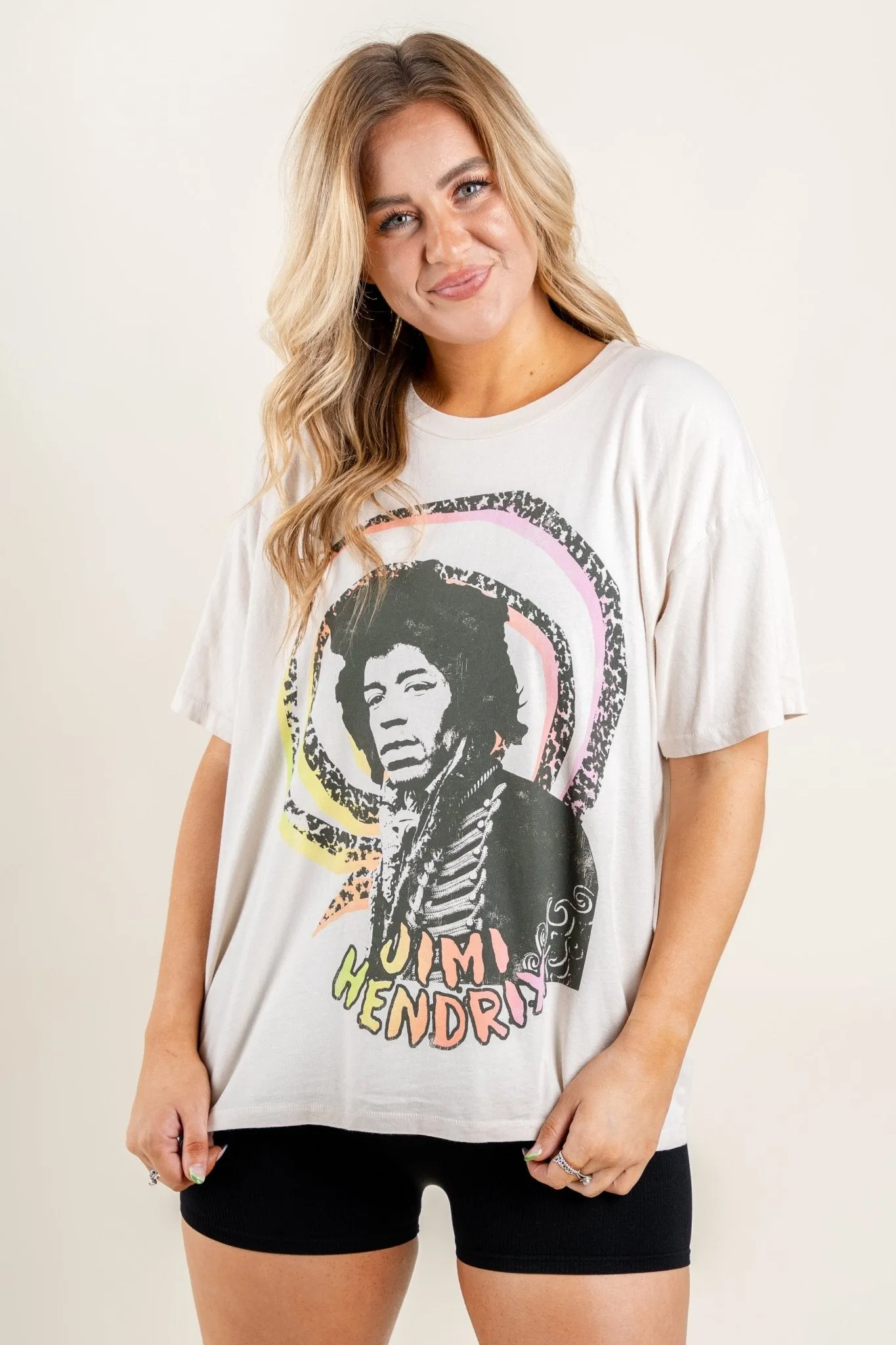 DayDreamer Jimi Hendrix spiral t-shirt dirty white