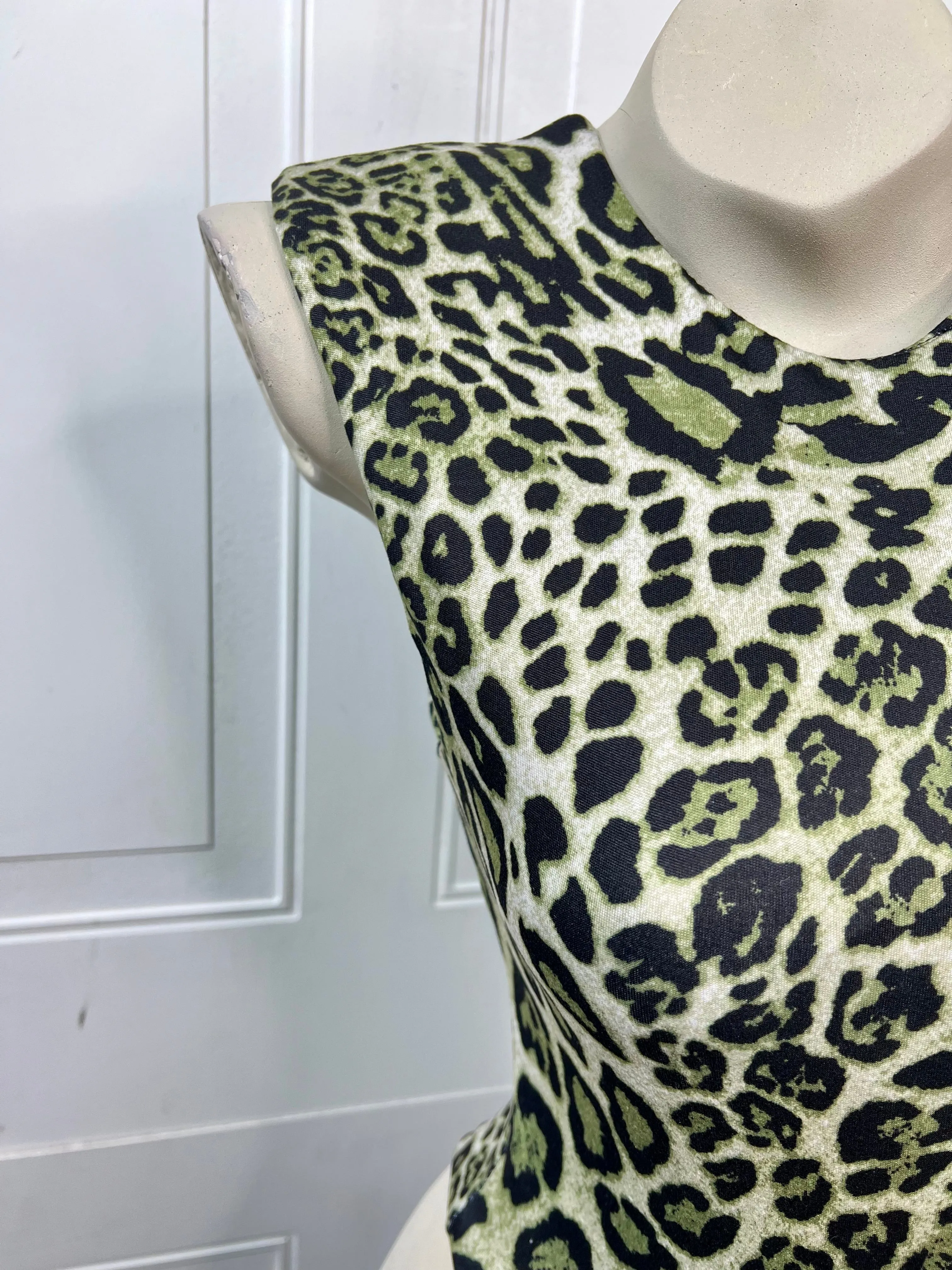 Daysi Green/Black Animal Print Bodysuit