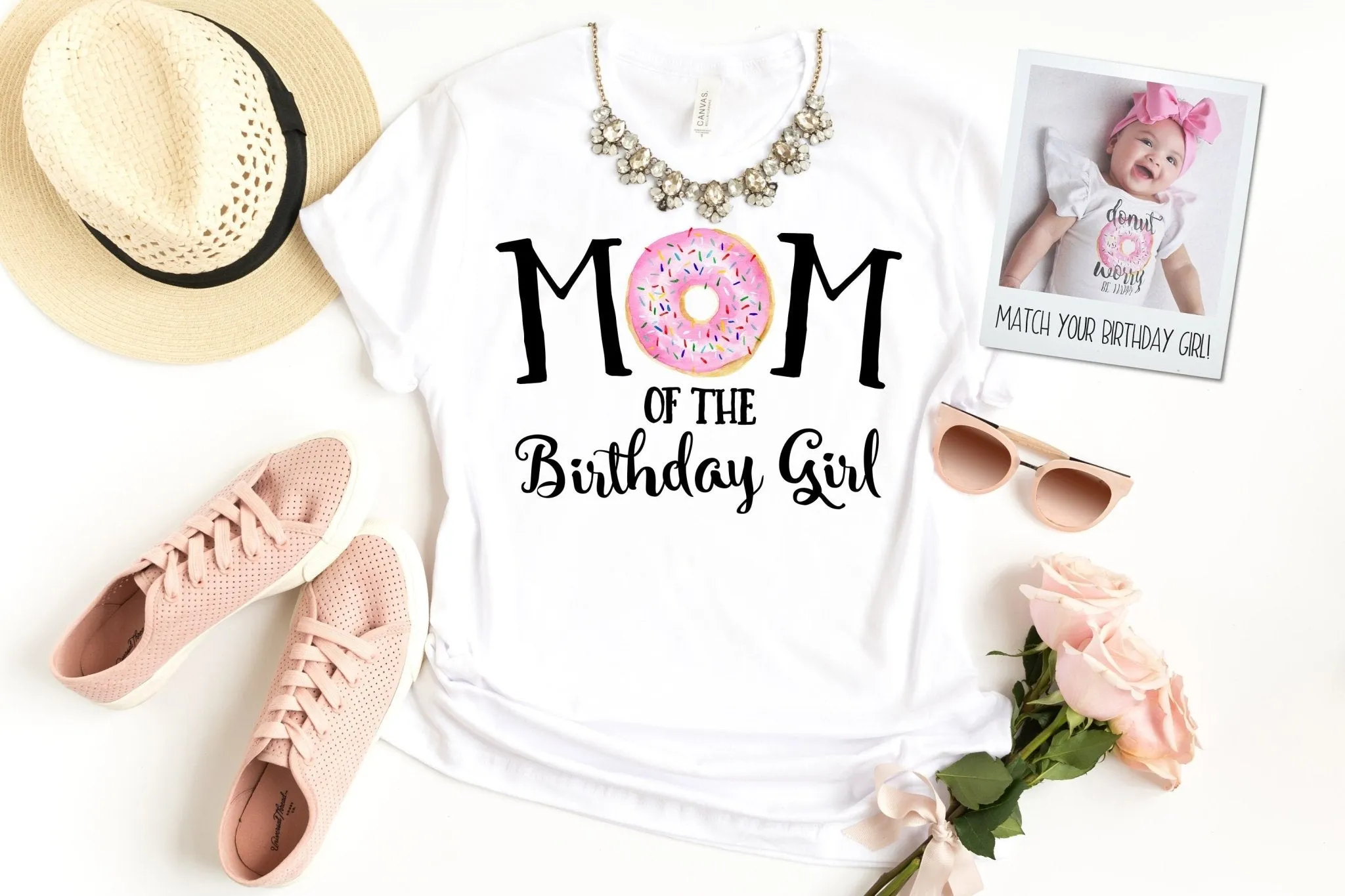 Donut Mom Personalized Matching Mommy and Me Shirt