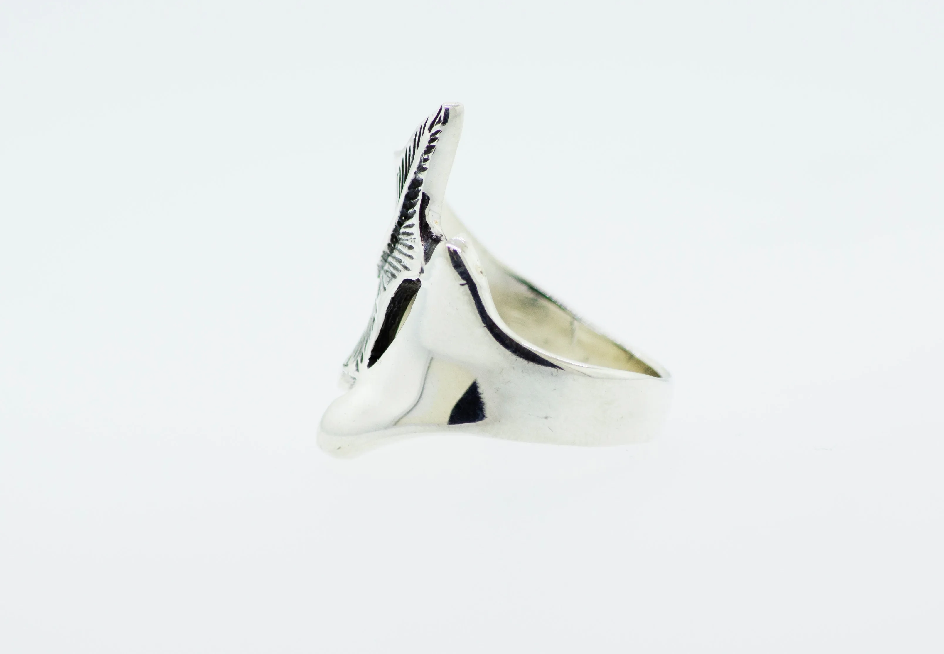 Etched Leaf Ring