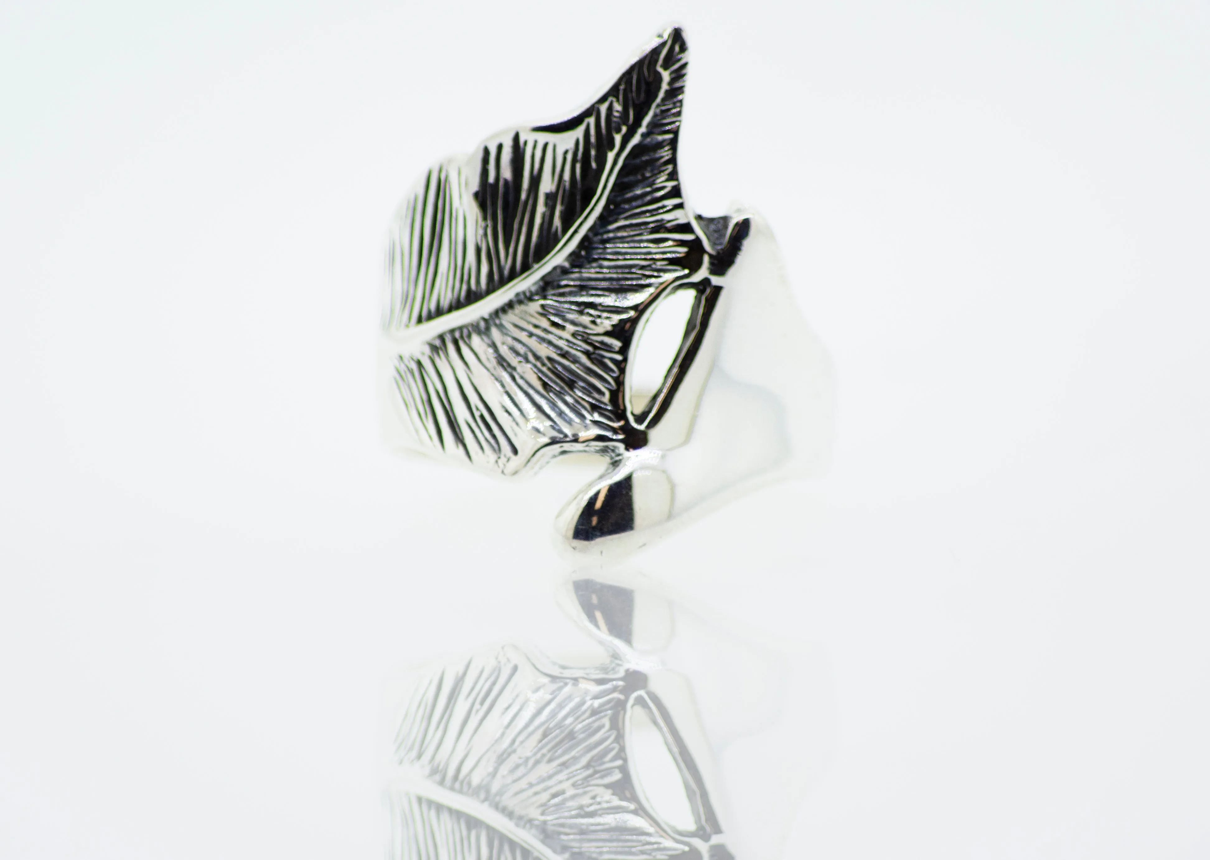 Etched Leaf Ring