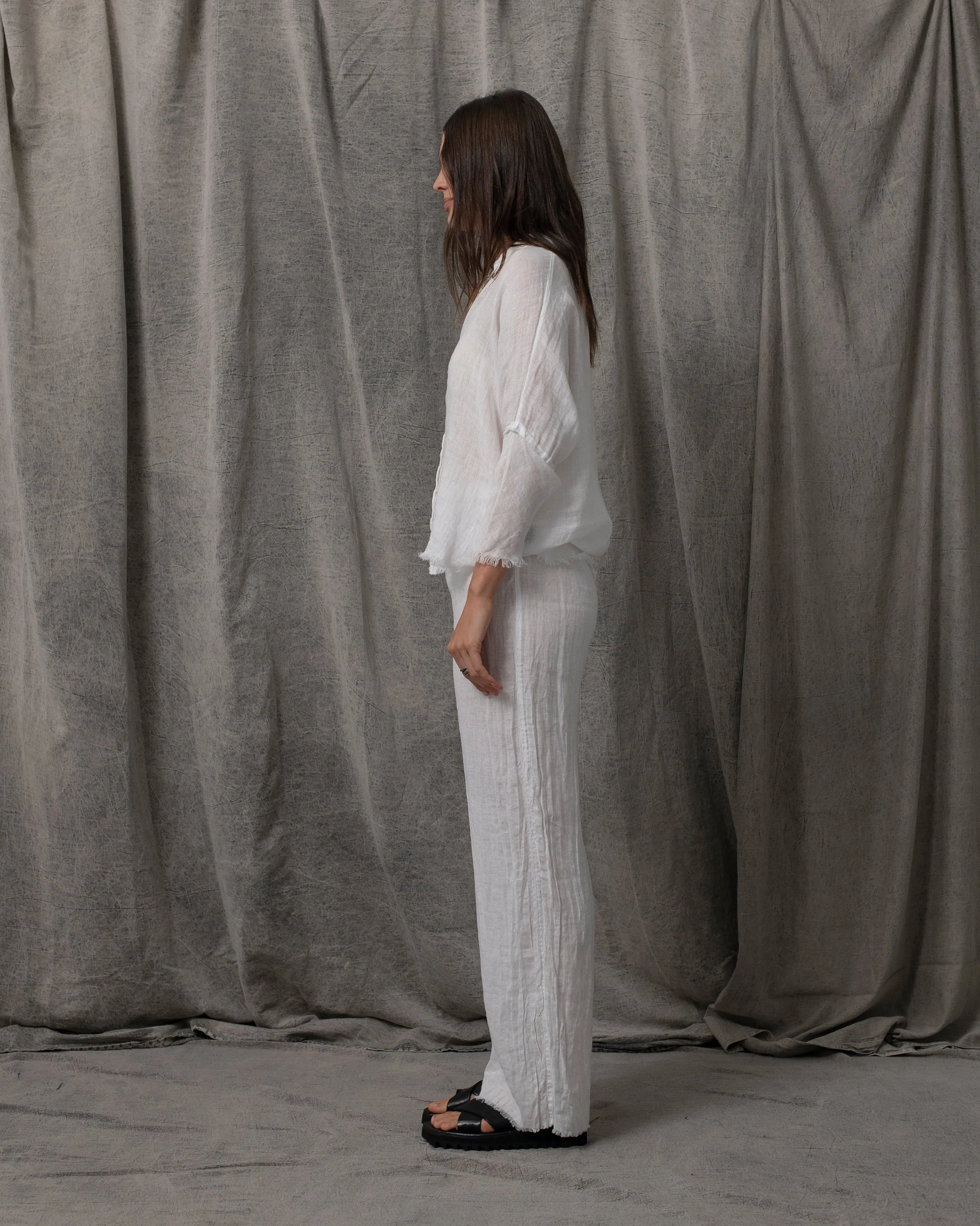 Eva Pants Linen White