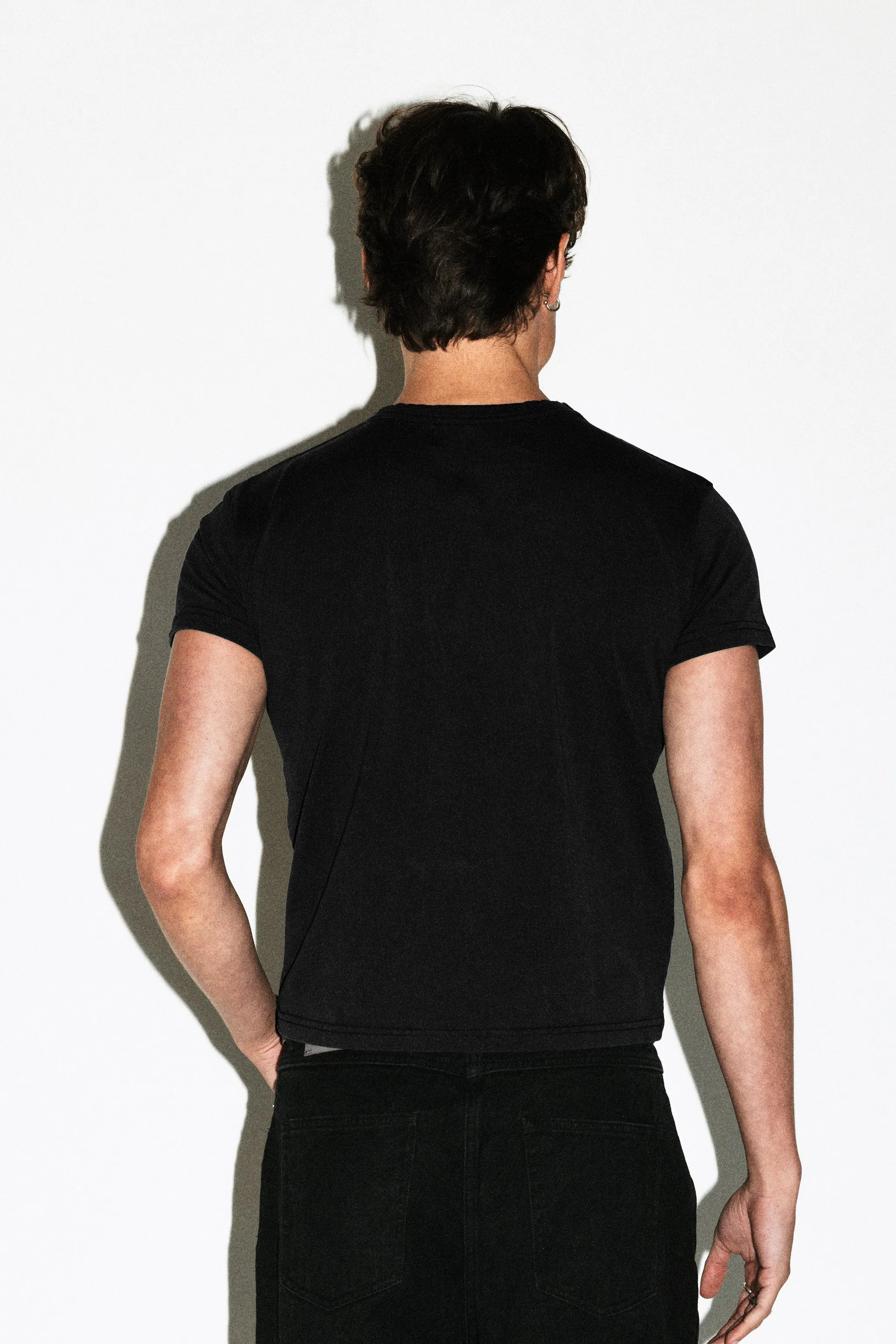 Frank Baby Tee | Washed Black