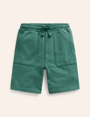 Garment Dye Shorts-Spruce Green