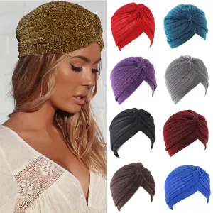 Glittery Turbans Knot Twist Head Wraps