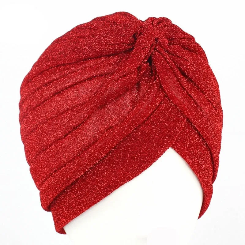 Glittery Turbans Knot Twist Head Wraps