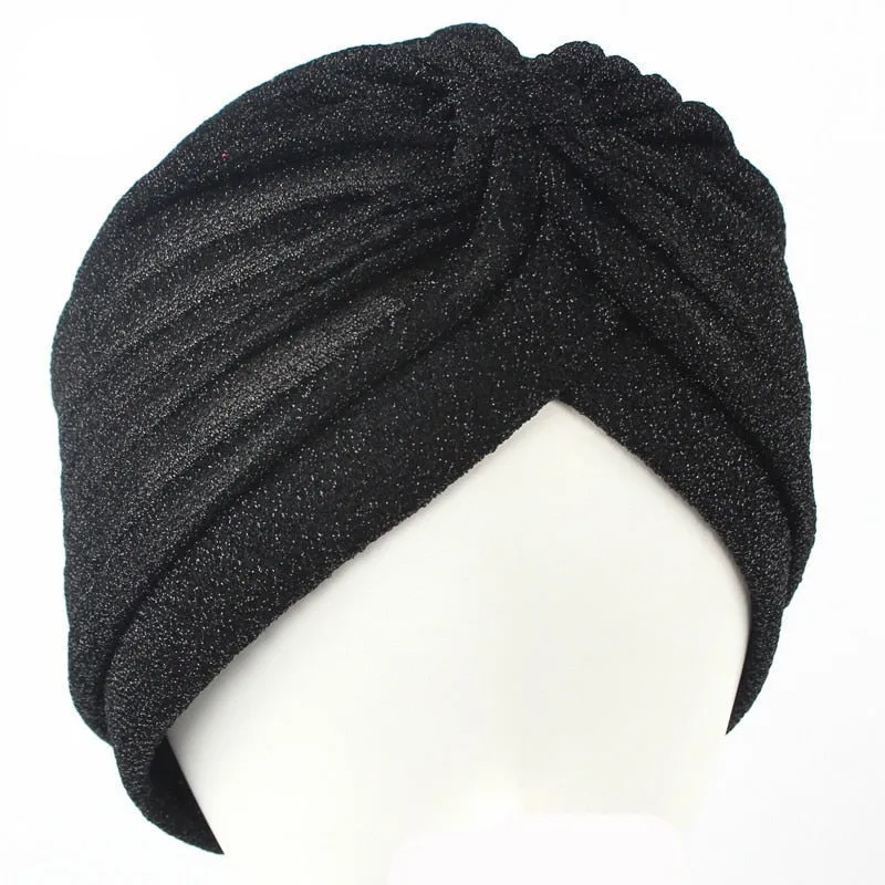 Glittery Turbans Knot Twist Head Wraps