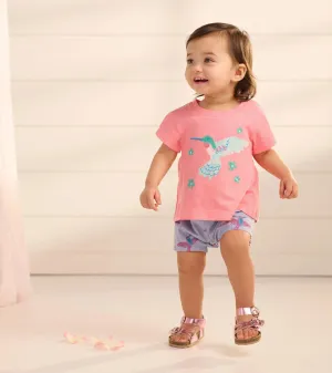 Happy Hummingbirds Baby Woven Paper Bag Shorts | Hatley