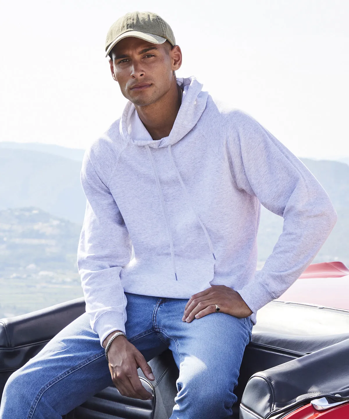 Heather Grey - Lightweight hooded sweatshirt