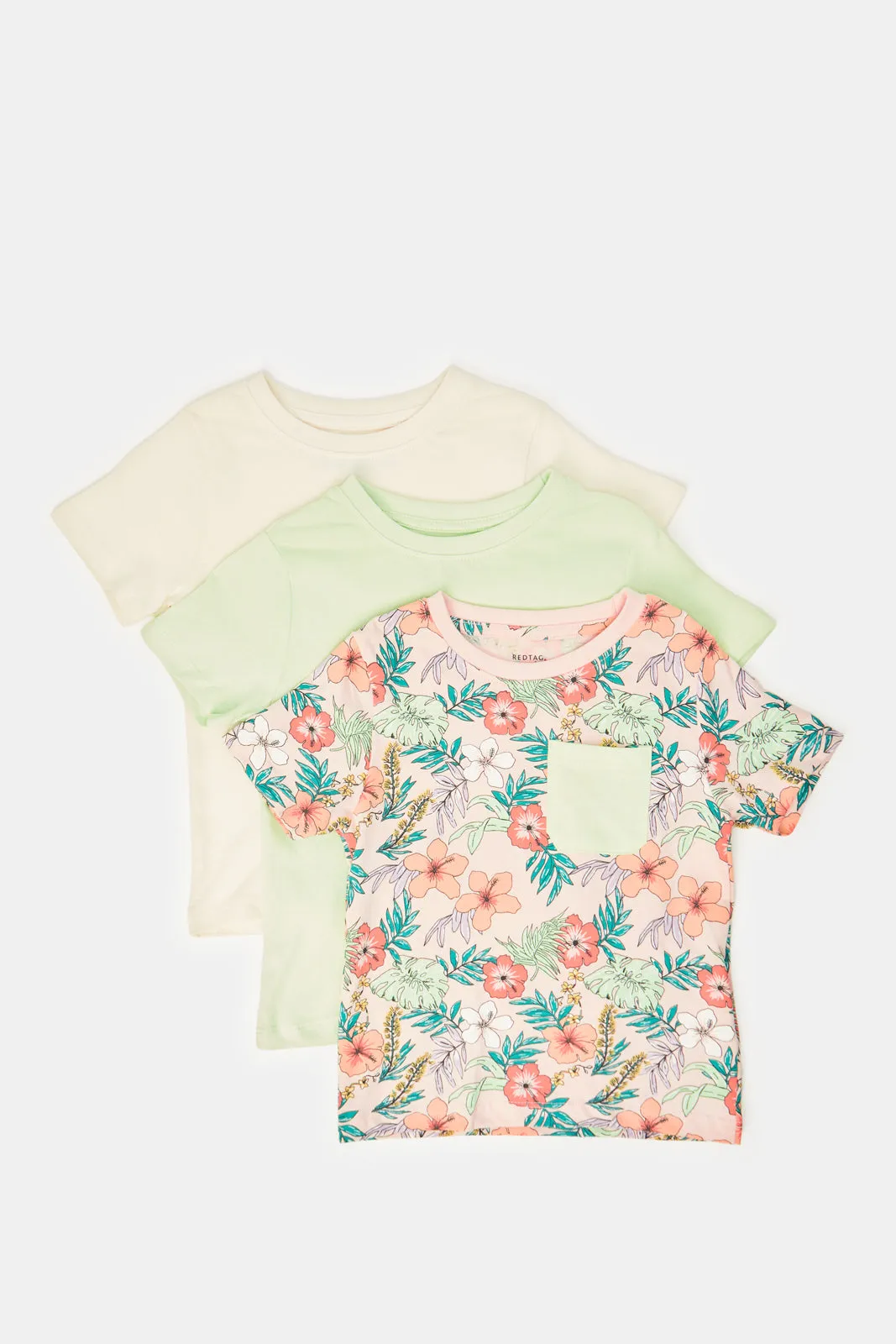 Infant Boys Assorted Printed T-Shirts  (Pack of 3)