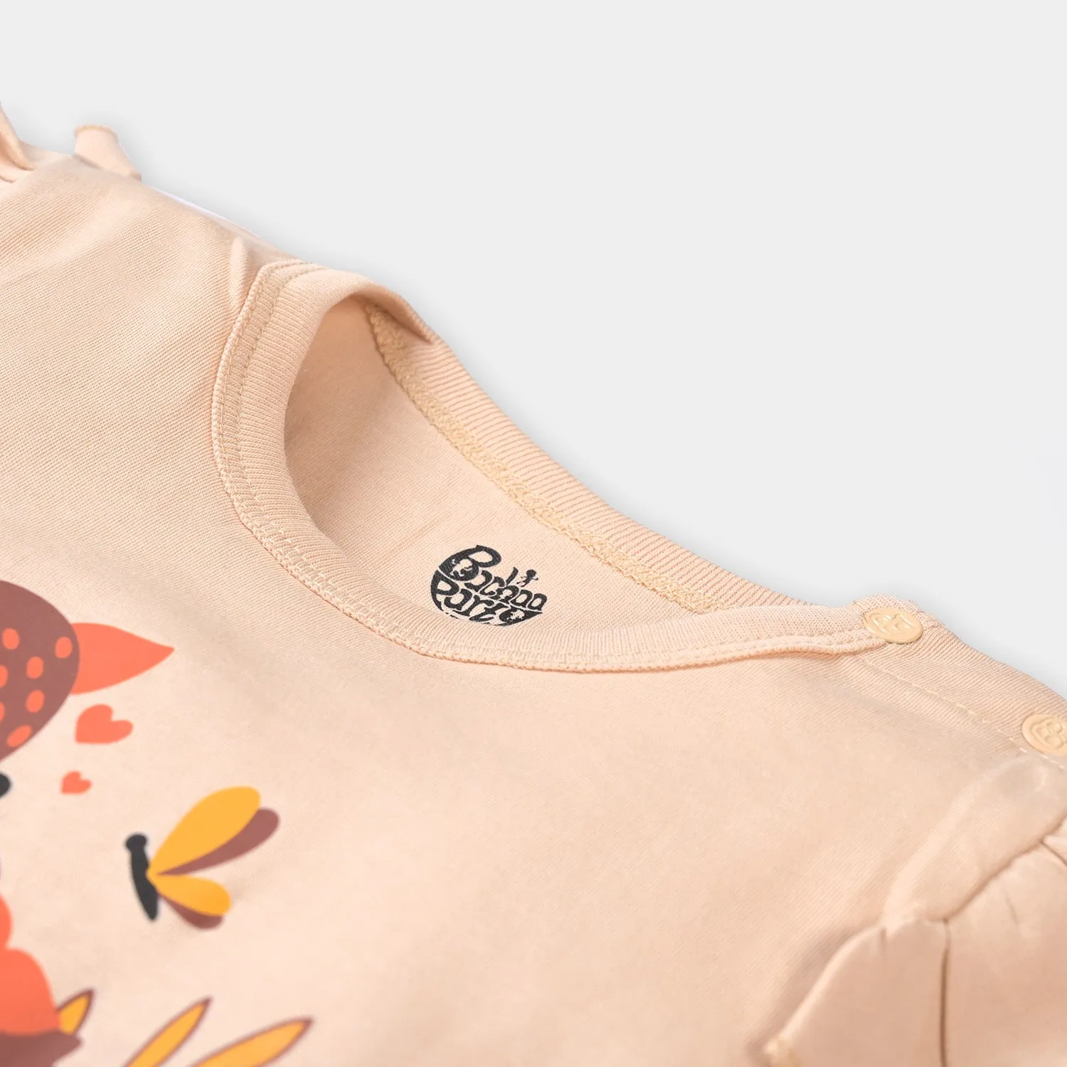 Infant Girls Cotton T-Shirt Best Mama Ever F/S-Cream