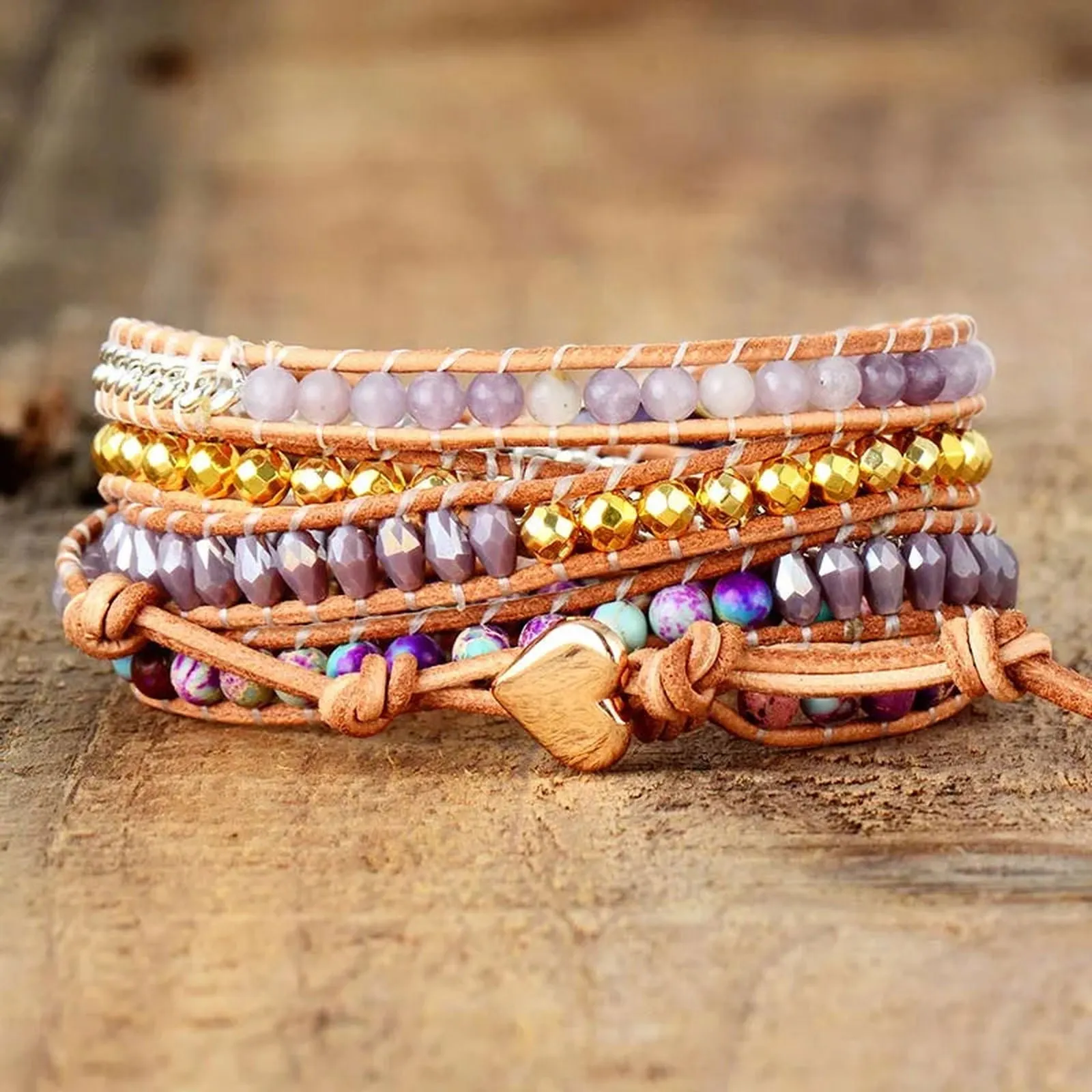 Jasper's Stone 5 Wraps Bracelet