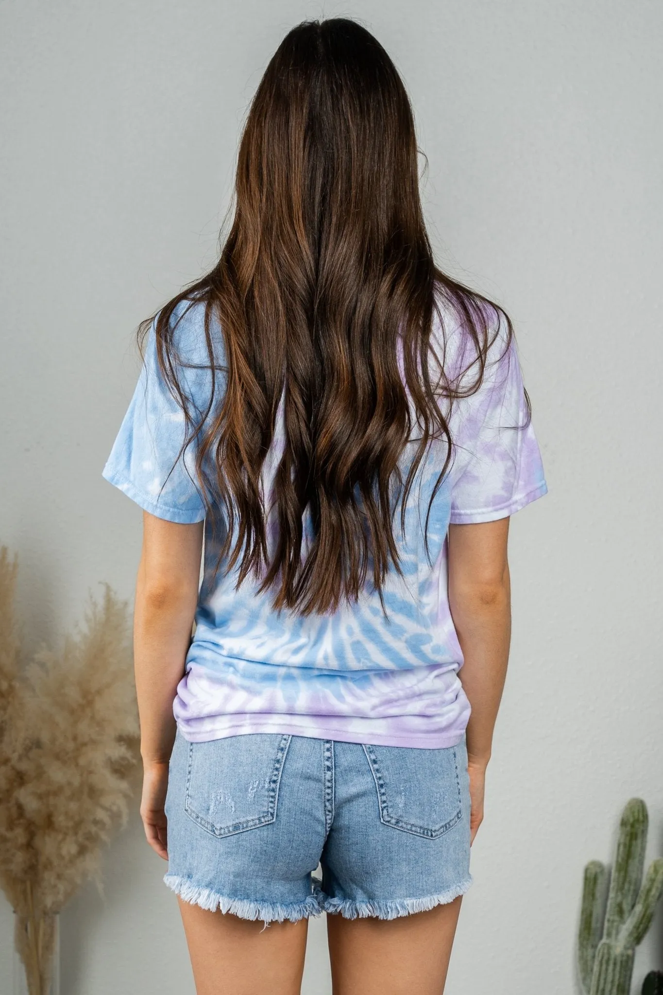 Lake people tie dye t-shirt blue/lavender