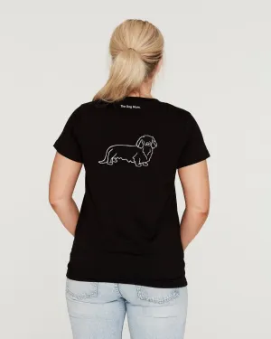 Long Haired Dachshund  Mum Illustration: Classic T-Shirt