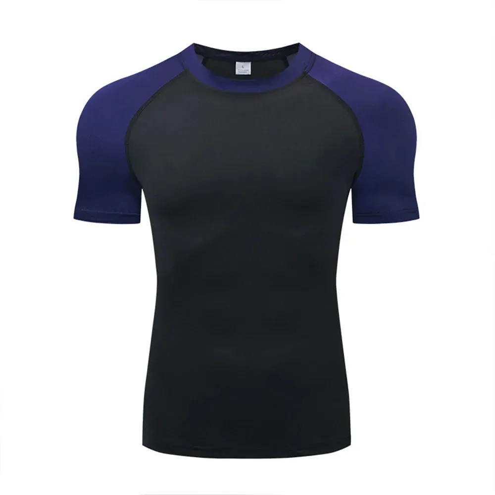 Men's T Shirt Outdoor Training Fitness Gym Jogging Running Sweatshirt Bat/-Man Compression Shirts Tight Elastic Breathable