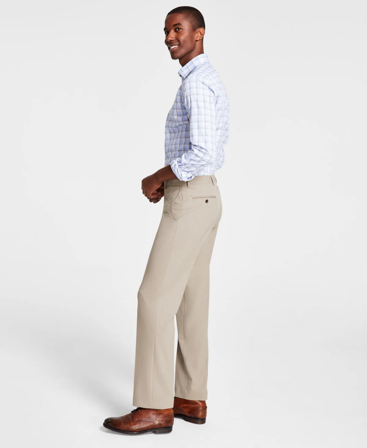 Michael Kors Mens Classic fit Dress Pants 40 / 30 Beige Solid