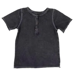 Miki Miette - Boys Pauli Short Sleeve Henley in Night