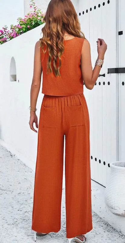 Miss Sparkling Elegant Two Piece Top And Pants Set