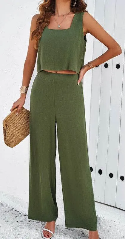 Miss Sparkling Elegant Two Piece Top And Pants Set